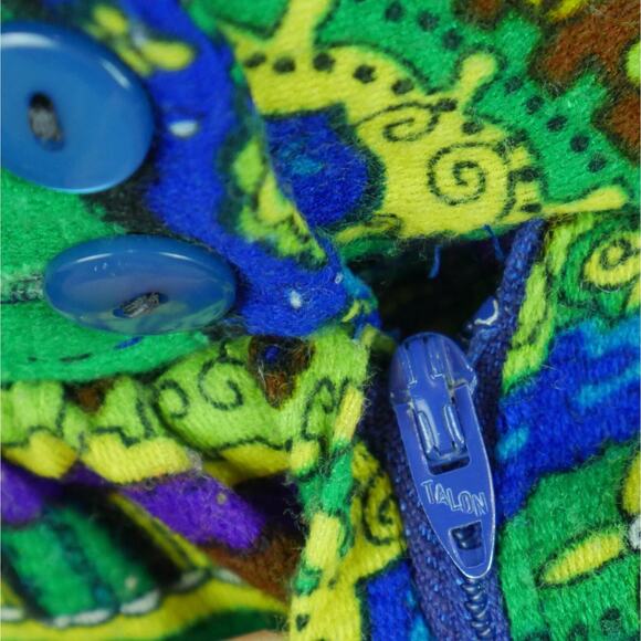 Vintage Medium Maxi Skirt Psychedelic Neon Multicolor Hippy Maximalist 60s 70s - Picture 9 of 9